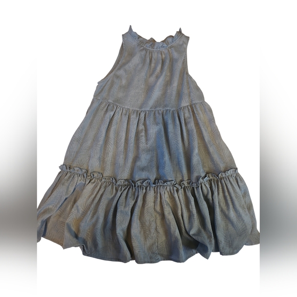 Mustard Seed Blue Tiered Sleeveless Dress | Size S - Picture 2 of 8